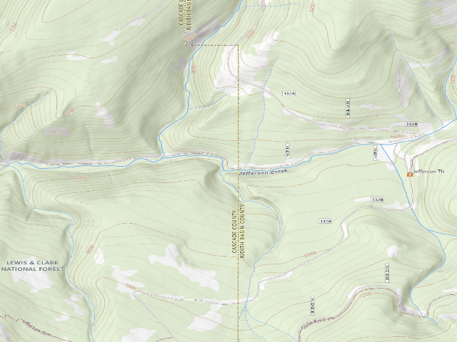 USGS topographic map of Jefferson Creek-013