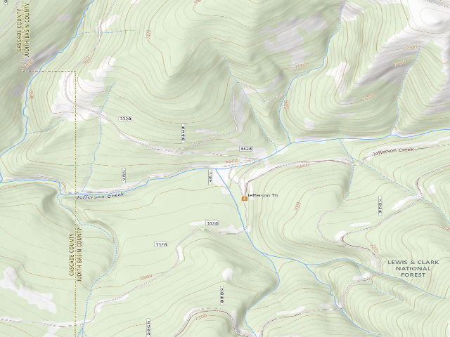 USGS topographic map of Jefferson Creek--016