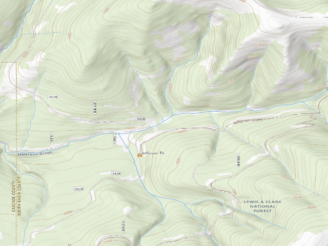 USGS topographic map of Jefferson Creek-021
