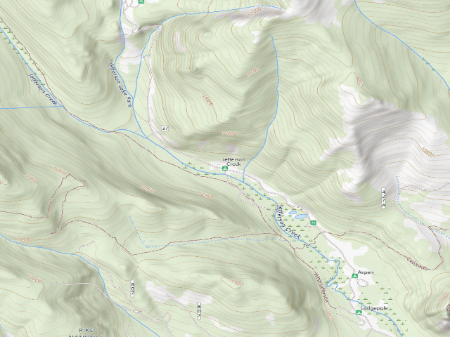 USGS topographic map of Jefferson Creek