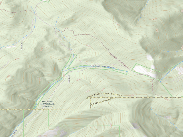 USGS topographic map of Jefferson Crk-Rd 329-002
