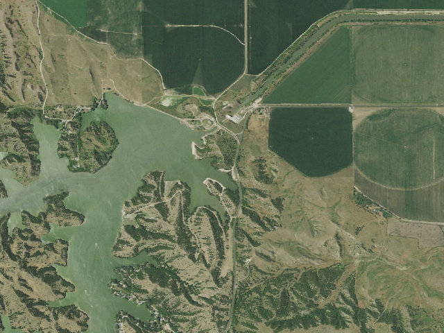Aerial image of Jeffrey Lake WMA