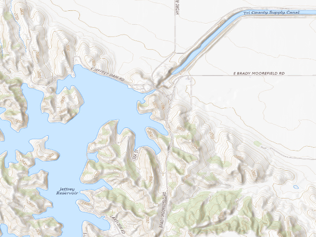 USGS topographic map of Jeffrey Lake WMA