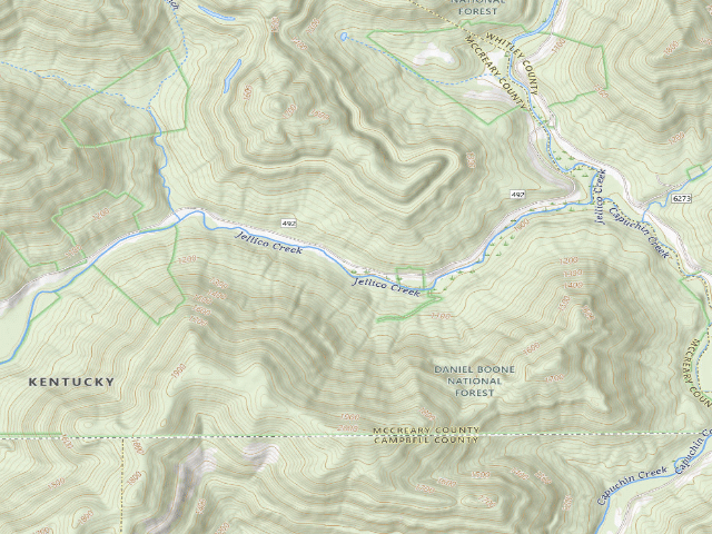 USGS topographic map of Jellico Creek 1