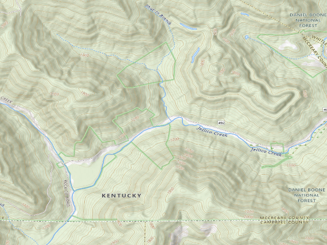 USGS topographic map of Jellico Creek 4