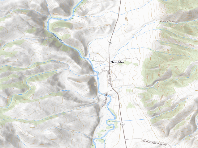 USGS topographic map of Jelm WHMA Campground