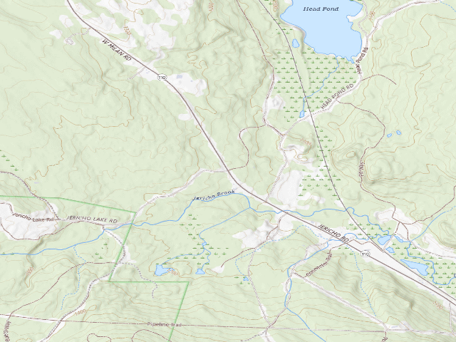 USGS topographic map of Jericho Mountain State Park
