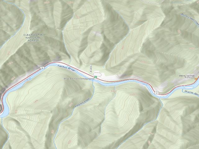 USGS topographic map of Jerry Johnson Campground