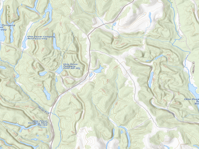 USGS topographic map of Jesse Owens State Park - Hook Lake Campground (no fee)