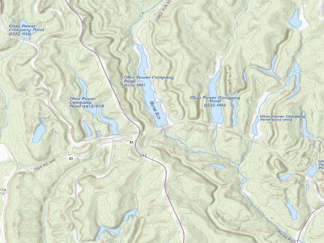 USGS topographic map of Jesse Owens State Park - Sand Hollow Campground (no fee)