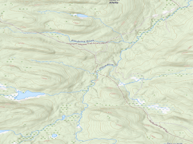 USGS topographic map of Jessup River Tentsites (West Canada Lake Wilderness)