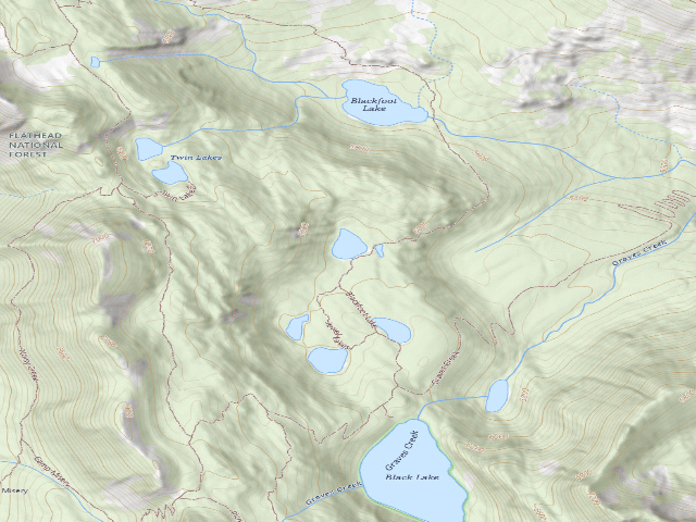 USGS topographic map of Jewel_Lakes_003