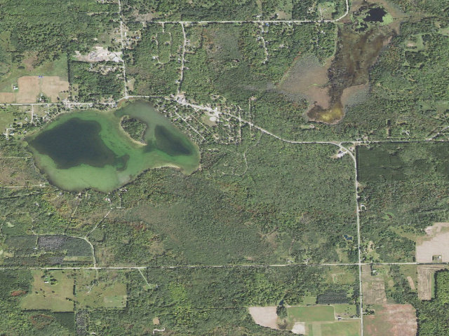 Aerial image of Jewell Lake Campground