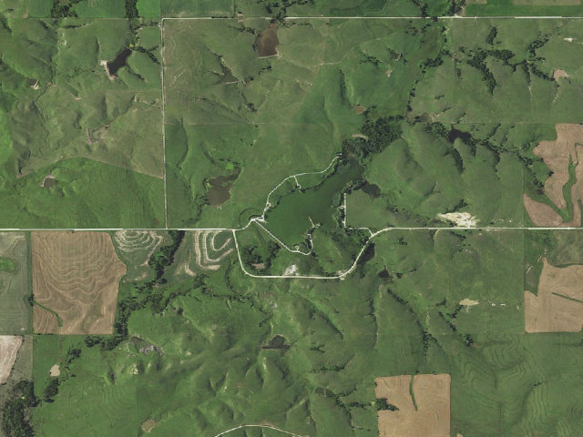 Aerial image of Jewell State Fishing Lake