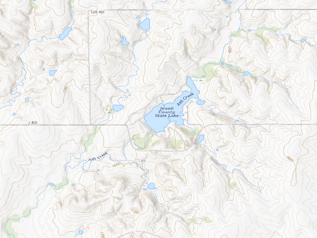 USGS topographic map of Jewell State Fishing Lake