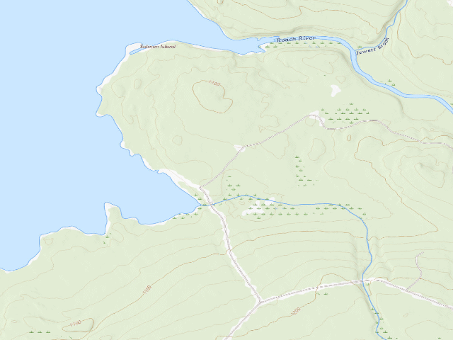 USGS topographic map of Jewett Cove (Moosehead Lake Shoreline Public Land)