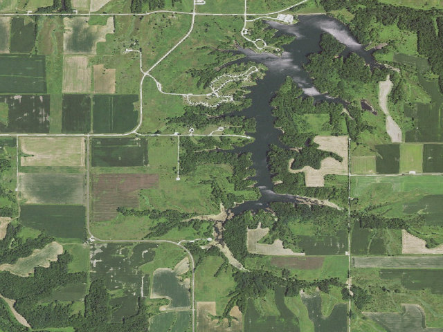 Aerial image of Jim Edgar Panther Creek SFWA - Primitive Shelter Camp