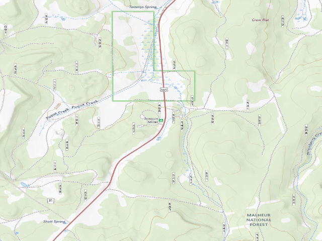 USGS topographic map of Joaquin Miller