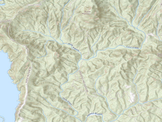USGS topographic map of Jocassee Gorges primitive campsite