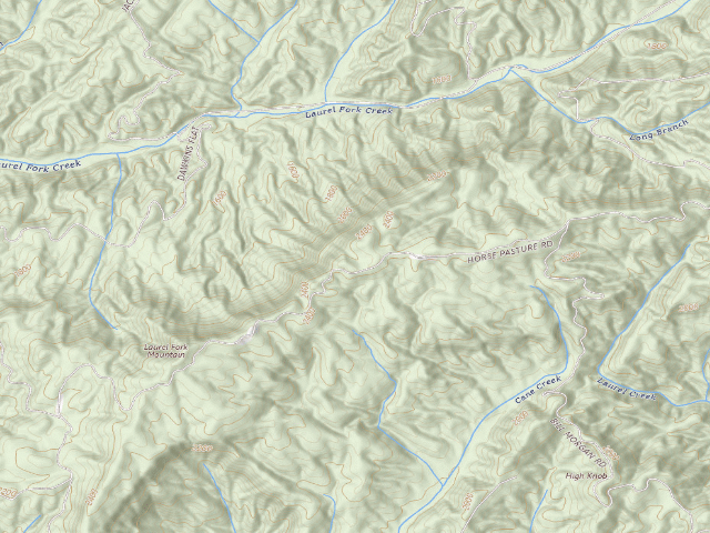 USGS topographic map of Jocassee Gorges primitive campsite