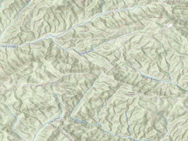 USGS topographic map of Jocassee Gorges primitive campsite