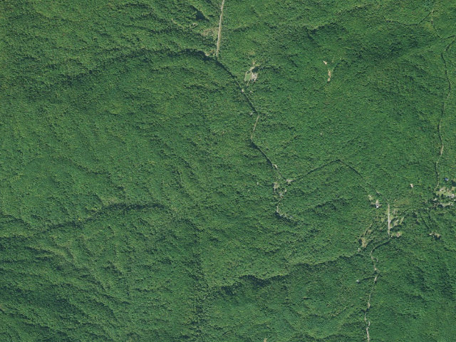 Aerial image of Jocassee Gorges primitive campsite