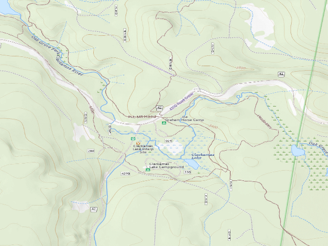 USGS topographic map of Joe Graham Horse Camp