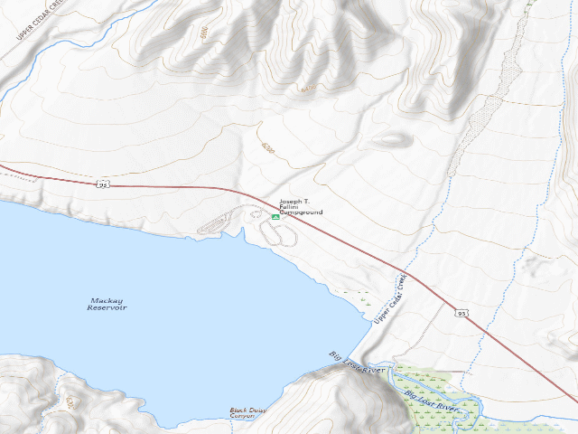 USGS topographic map of Joe T. Fallini Recreation Site