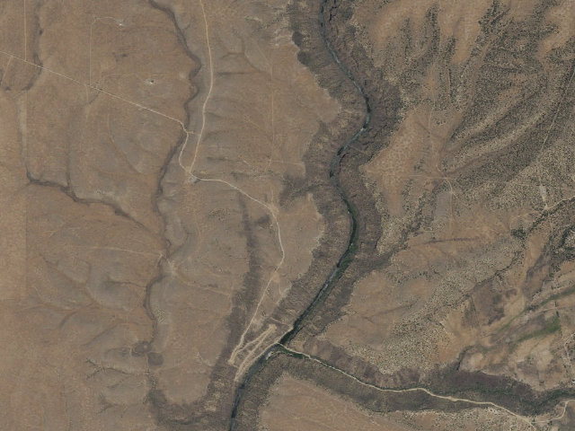 Aerial image of John Dunn Bridge Dispersed Campground