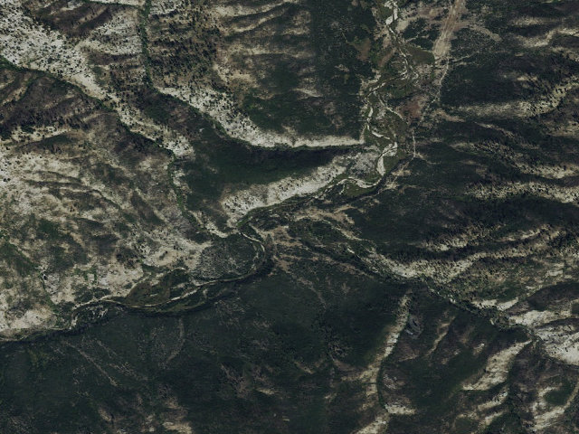 Aerial image of Johnson Creek Campground