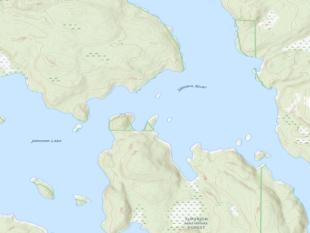 USGS topographic map of Johnson Lake Site 10