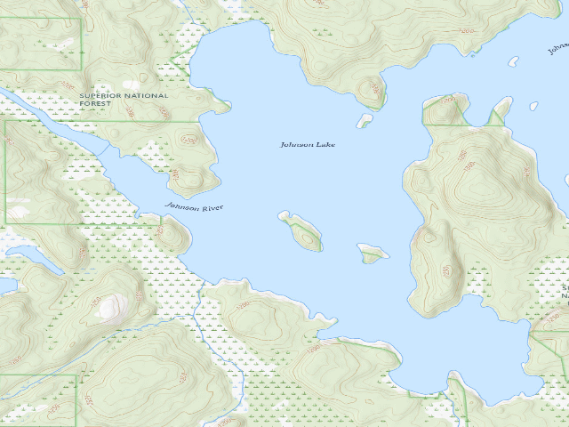 USGS topographic map of Johnson Lake Site 13