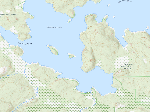 USGS topographic map of Johnson Lake Site 14