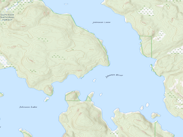 USGS topographic map of Johnson Lake Site 2