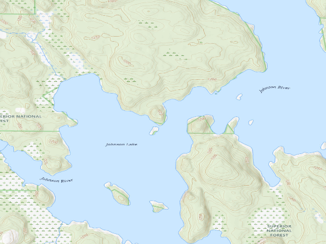 USGS topographic map of Johnson Lake Site 7
