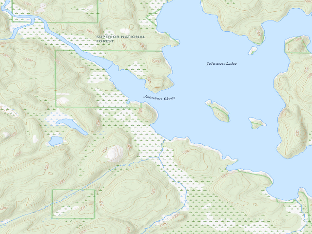 USGS topographic map of Johnson Lake Site 8