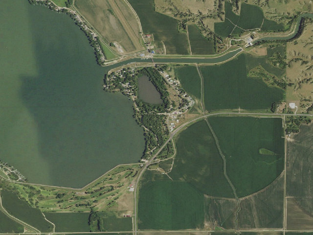 Aerial image of Johnson Lake SRA