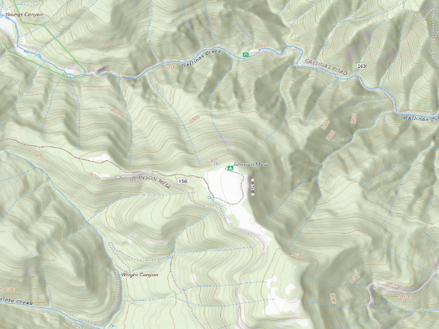 USGS topographic map of Johnson Mesa Campground