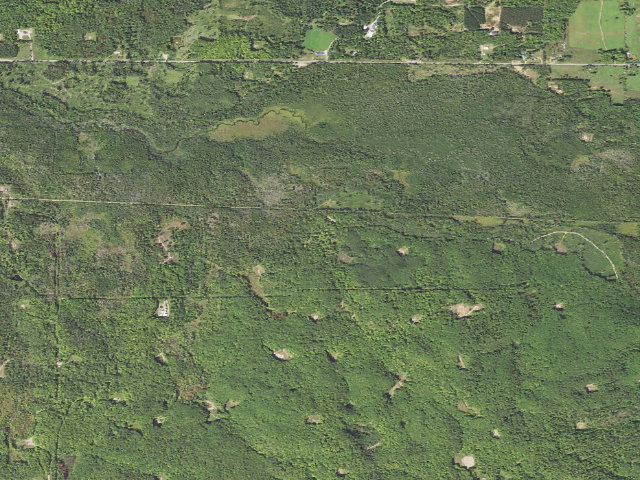 Aerial image of Johnson's Crossing Trail Camp