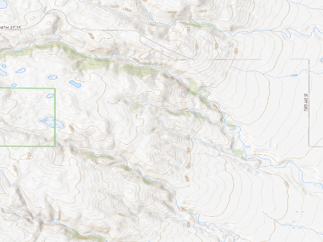 USGS topographic map of Johnson's Gulch WMA (Dickey County)