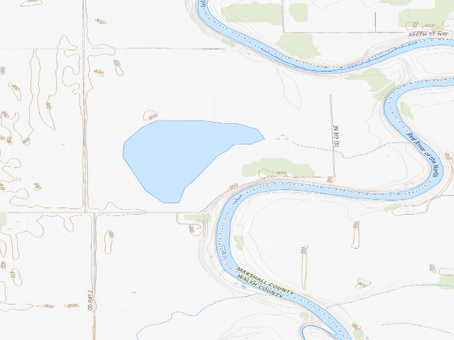 USGS topographic map of Joliet Ferry WMA (Walsh County)
