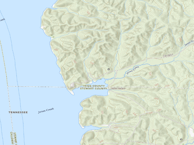 USGS topographic map of Jones Creek Campground