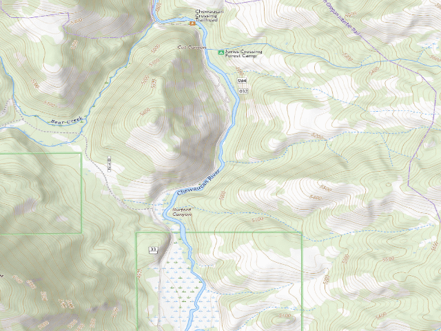 USGS topographic map of Jones Crossing Upper