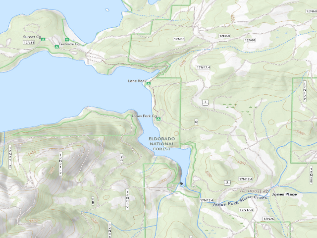 USGS topographic map of Jones Fork Cg