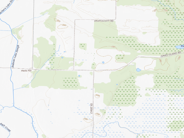 USGS topographic map of Jones Island East Camping Area