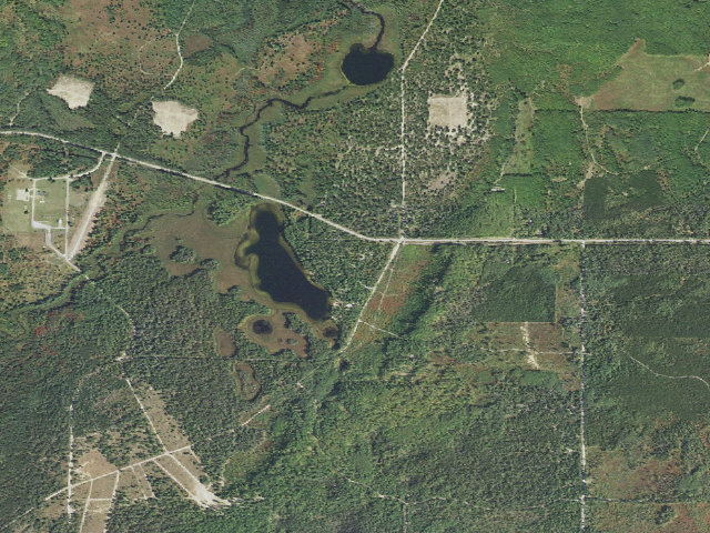 Aerial image of Jones Lake State Forest Campground