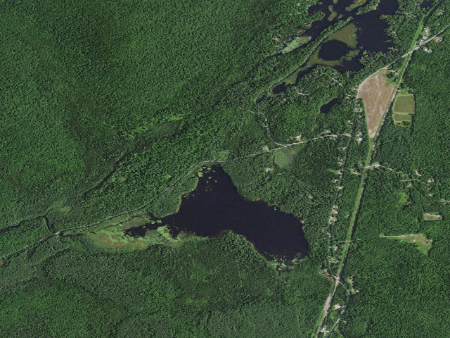 Aerial image of Jones Pond Campsite #2 (Debar Mountain Wild Forest)