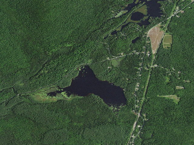 Aerial image of Jones Pond Campsite #3 (Debar Mountain Wild Forest)