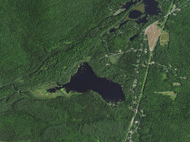 Aerial image of Jones Pond Campsite #4 (Debar Mountain Wild Forest)