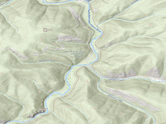 USGS topographic map of Jordan Camp 2B